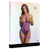 Le Désir Body ouvert et jarretières Salsa - Violet